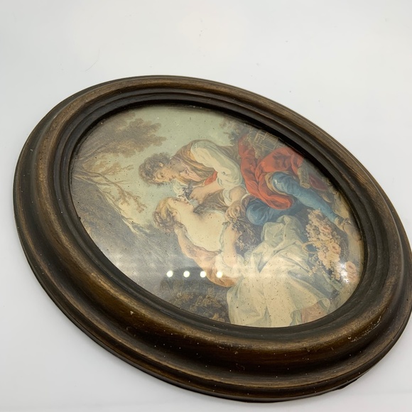 Vintage Action Italian Wall Hanging Picture Frame with Victorian Style Photo - Picture 4 of 15